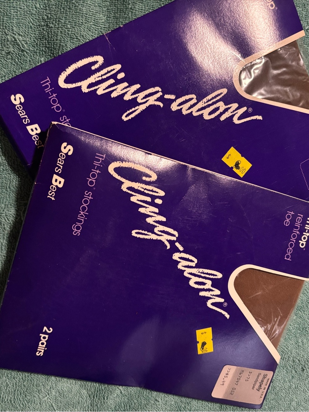 Sears Best Cling - Alon Thi Top Stockings Vintage Lot 2 NEW Shapely Sandpiper